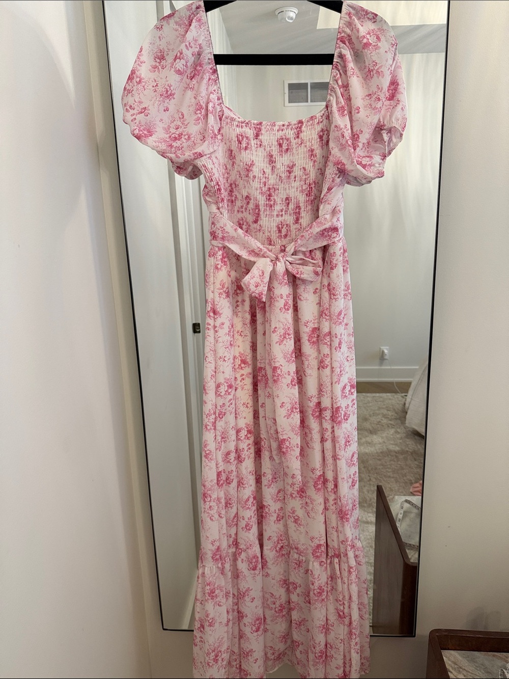 Altar'd State Pink and White Floral Maxi Dress - Picture 3 of 4